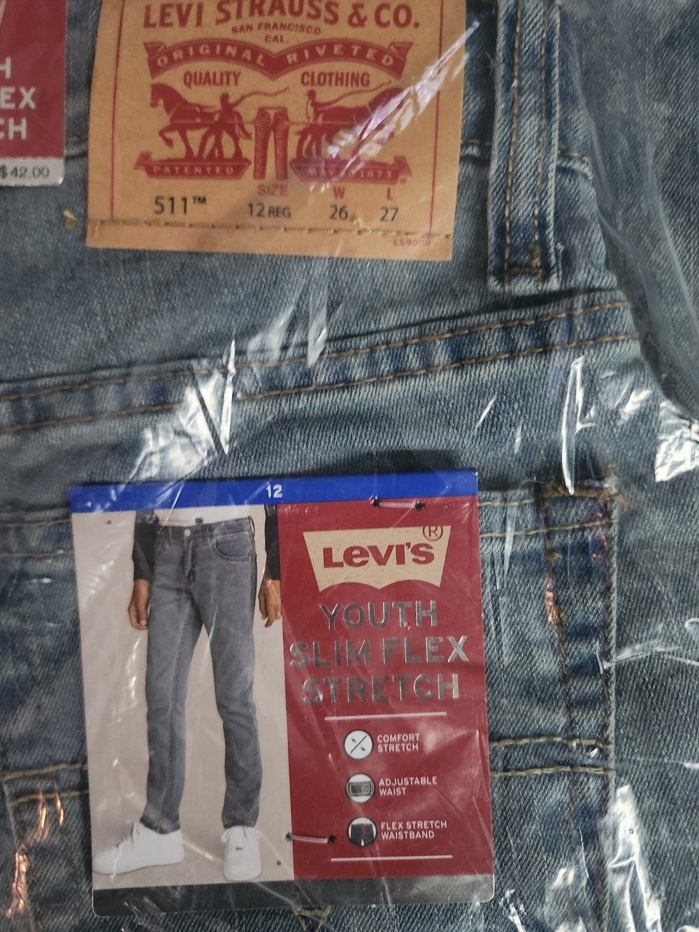 Levi's Boy's Slim Jeans in Light Blue Denim